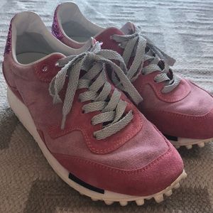 Pink sparkle Golden goose sneakers